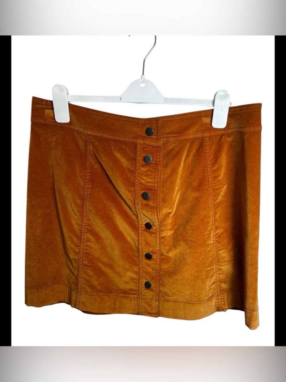 Madewell Velveteen A Line Button Front Mini Skirt Size 16 - Picture 2 of 5